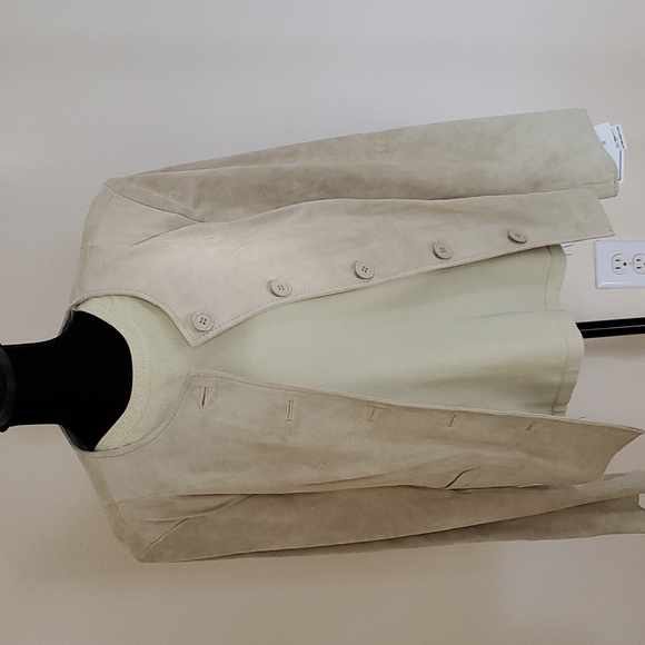 Leather jacket and matching sleeveless sweater - Picture 1 of 11